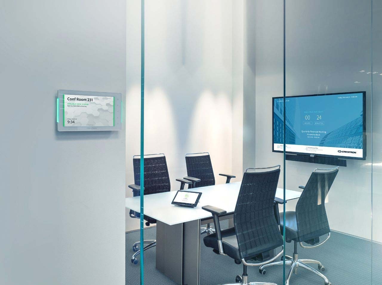 hardware-centric-crestron-touch-panel-for-video-conferencing